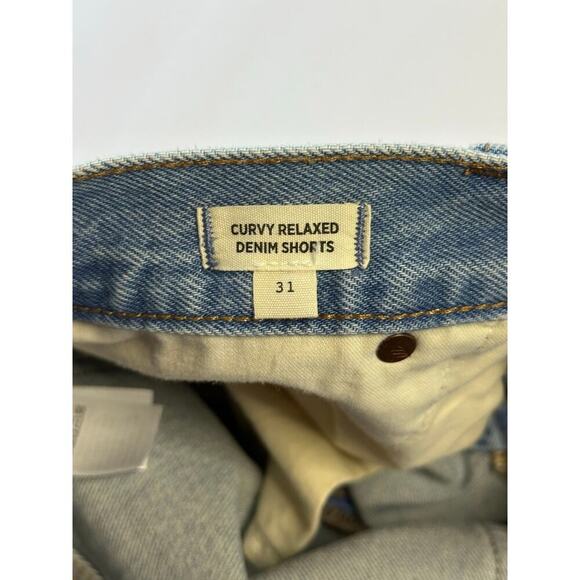 NWT Madewell Curvy Relaxed Denim Shorts in Cedarcroft Wash Size 31 - Picture 3 of 6